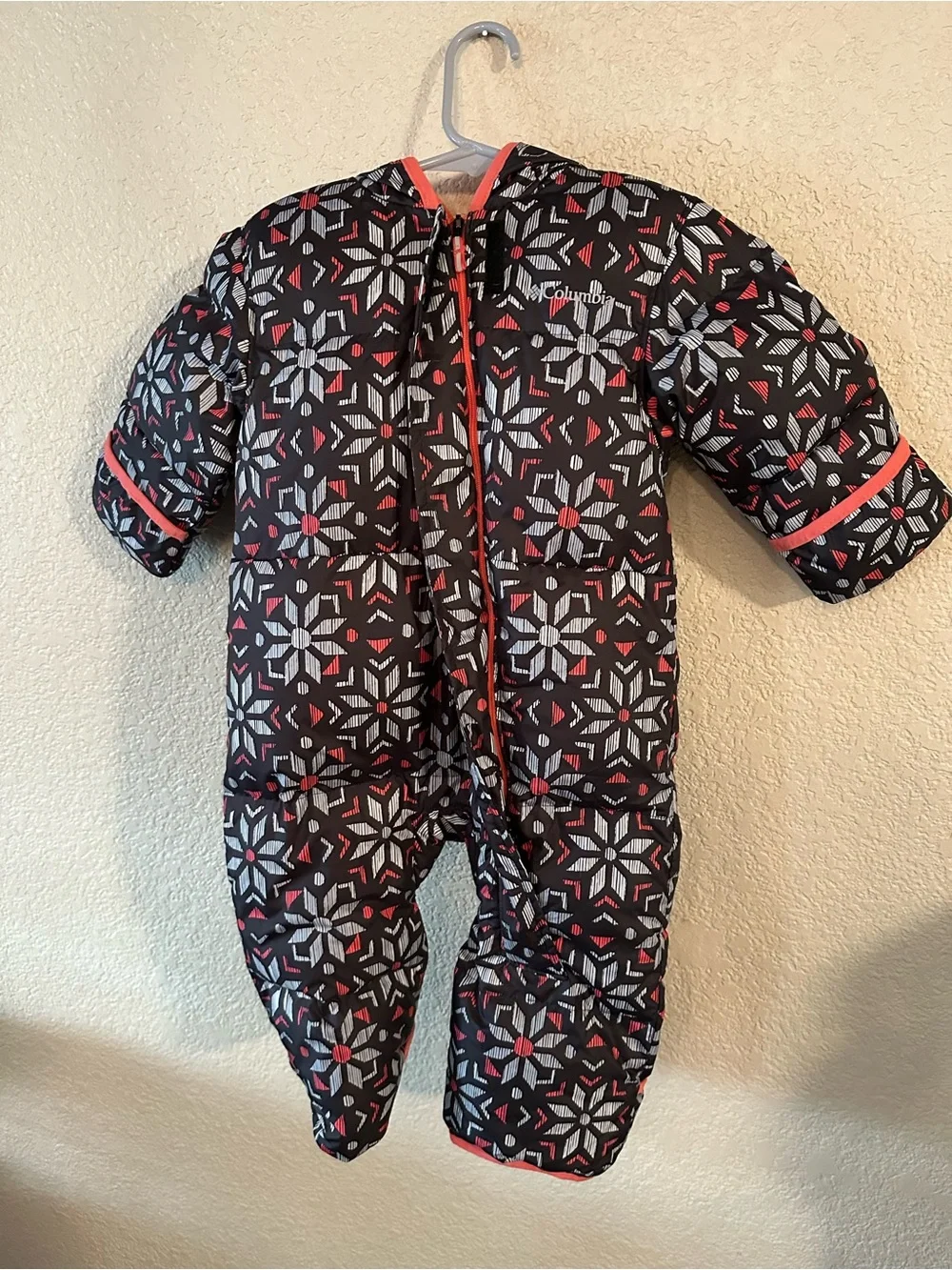 Columbia Black One-Piece Snowsuit with Pink Accents